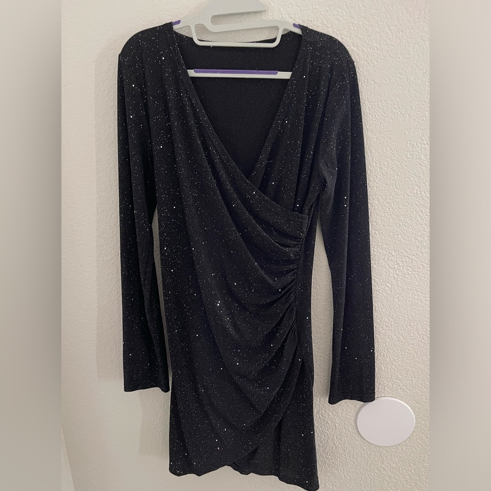 Long sleeve sparkly dress